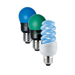 Ampoules économiques colorées